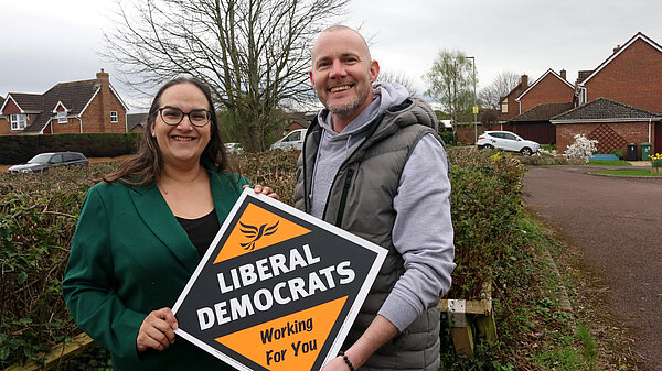Adam Gatier and Jade Emraz are part of the Liberal Democrat team in Abbeymead
