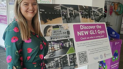 Cllr Caroline Courtney, Gloucester Liberal Democrat spokesperson for Culture and Leisure, pictured at GL1 Leisure Centre as work begins on the £8 million refurbishment