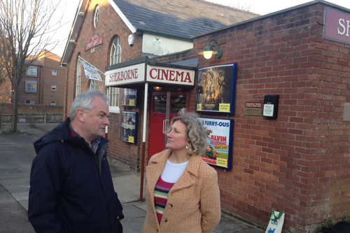 Jeremy Hilton and Isabel Brazil at the Sherborne Cinema