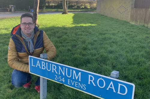 Sebastian Field and the incorrect street sign
