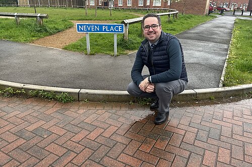 Councillor Sebastian Field is calling for the Earl's Park estate to be adopted