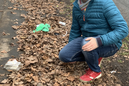 Councillor Sebastian Field and litter