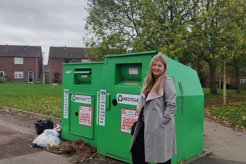 Caroline Courtney has welcomed the removal of the clothes bin