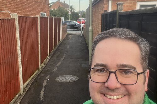 The alley in Thornhill Close has finally been cleared of weeds