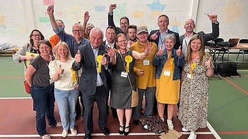 The Lib Dems won 27 of the 55 seats the council and are set to take control