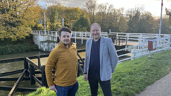 Councillor Liam Harries and Trevor Howard are the team for Quedgeley Severn Vale