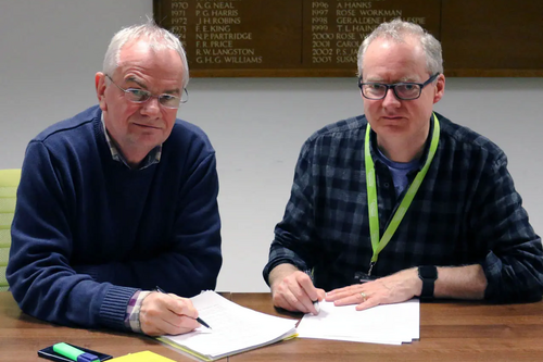 Jeremy Hilton and Declan Wilson prepare budget amendments 2020