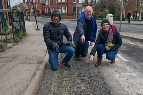 Farook Mota, George Barwood and Rebecca Trimnell in Parliament Street