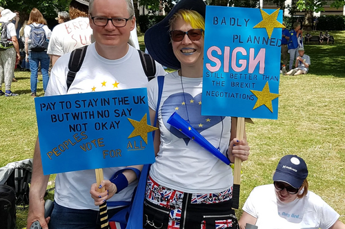 Declan Wilson on Brexit march