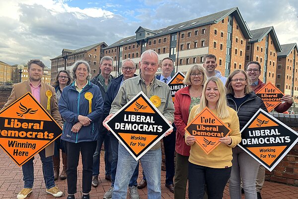 Gloucester Liberal Democrats are campaigning to save the city's council from the axe Gloucester Liberal Democrats are campaigning to save the city's council from the axe