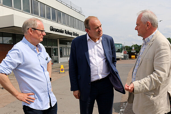 The Liberal Democrats are campaigning to save the ticket office at Gloucester railway station from closure The Liberal Democrats are campaigning to save the ticket office at Gloucester railway station from closure